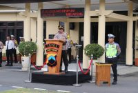 Apel gelar pasukan dalam rangka Operasi Zebran Candi 2025 di halaman Mapolres Kebumen.