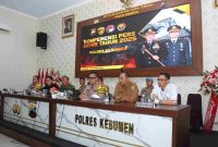 Konferensi pers akhir tahun yang digelar di Mapolres Kebumen, Senin (29/12/2025),