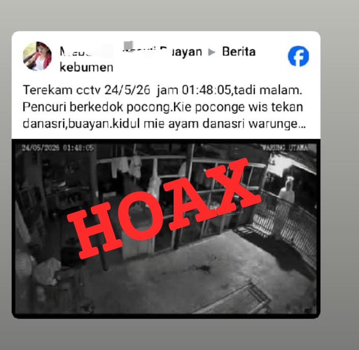 Unggahan mistis teror pocong Kebumen yang viral di jagat maya.