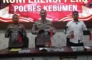 Polres Kebumen menggelar pers rilis kasus curanmor.