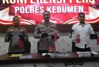 Polres Kebumen menggelar pers rilis kasus curanmor.